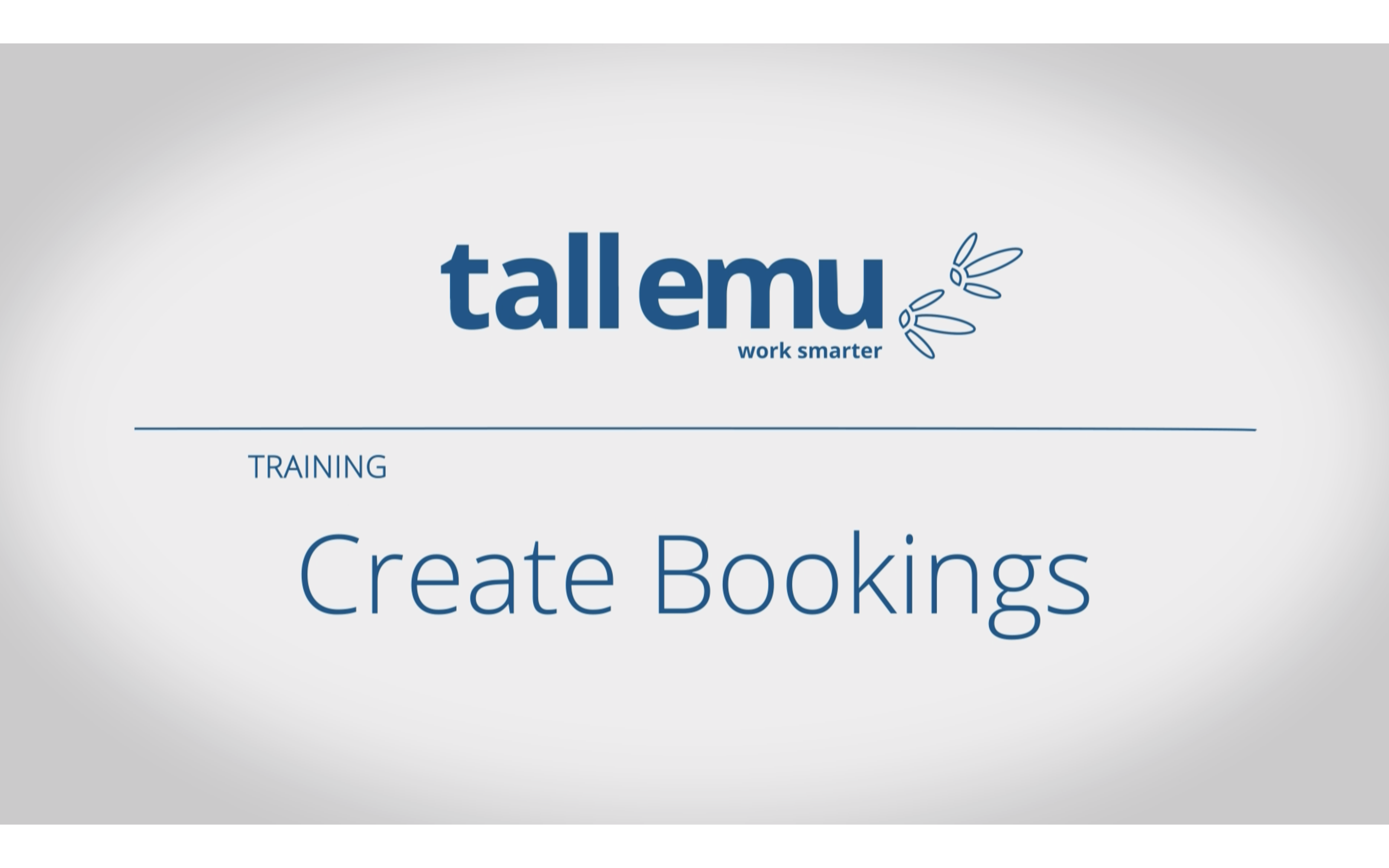 Create Bookings General Help Tall Emu Crm