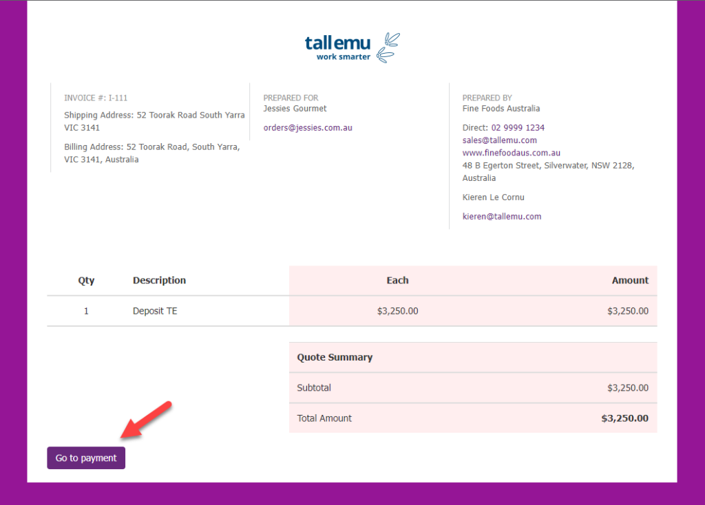 Set Up Web Invoice Templates - General Help - Tall Emu CRM