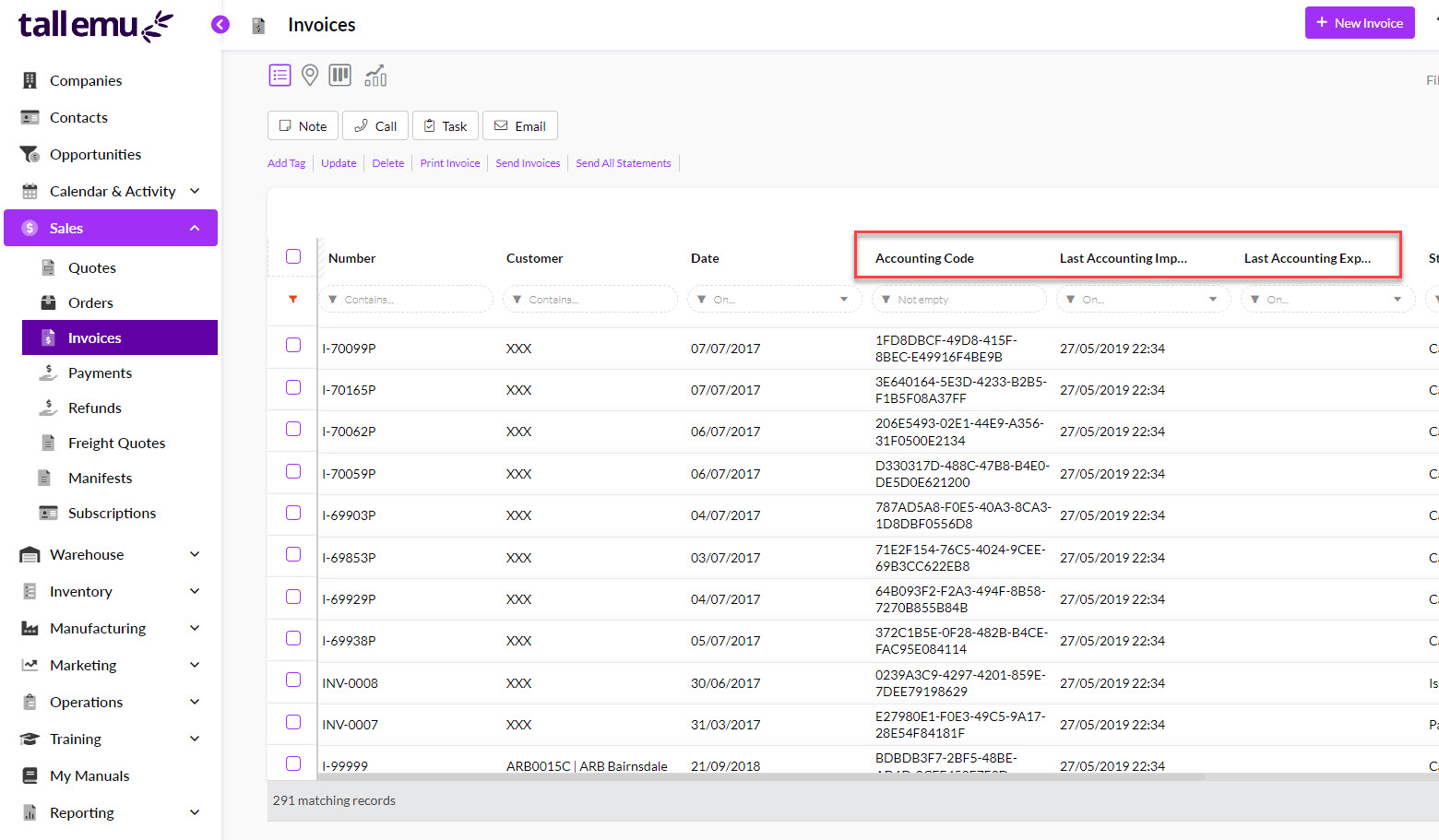 Accounting Integration Errors - General Help - Tall Emu CRM + MYOB CRM ...